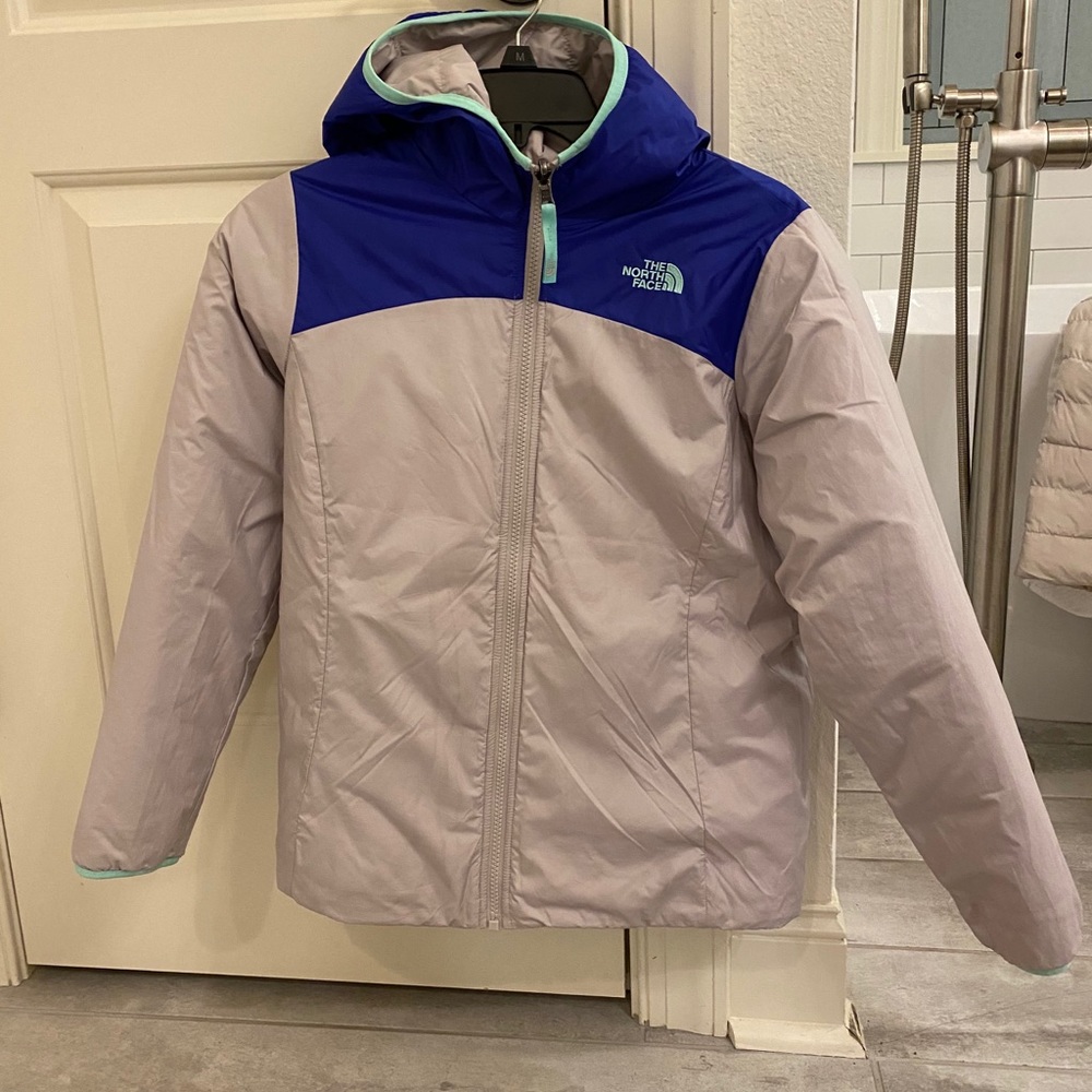 The NorthFace Reversible hooded coat Girls Lg